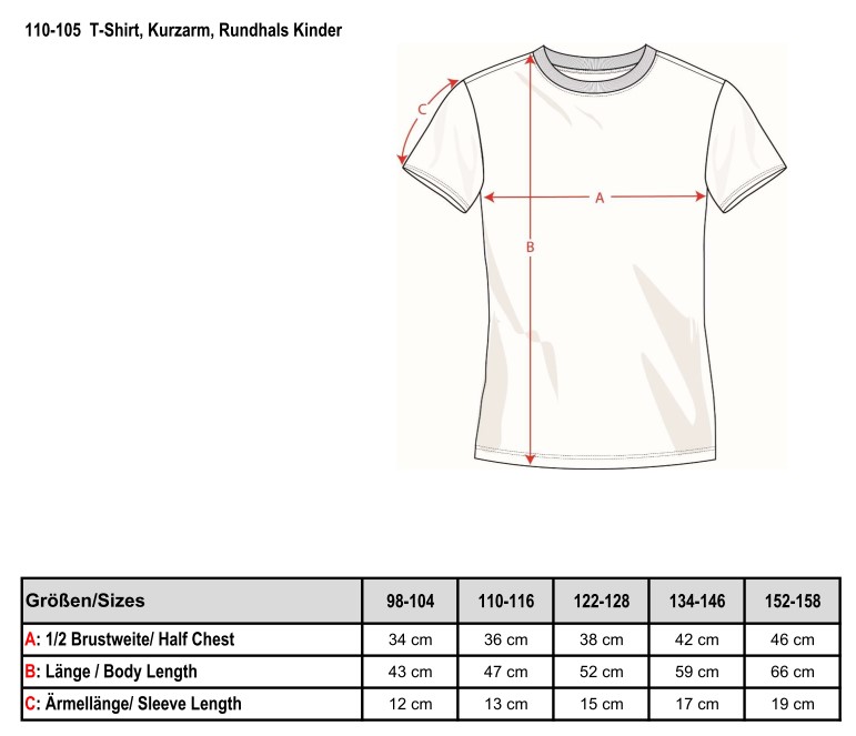 110-105STR-K Hausfarbenes Sport-Shirt, NUR GRÖßE 98/104