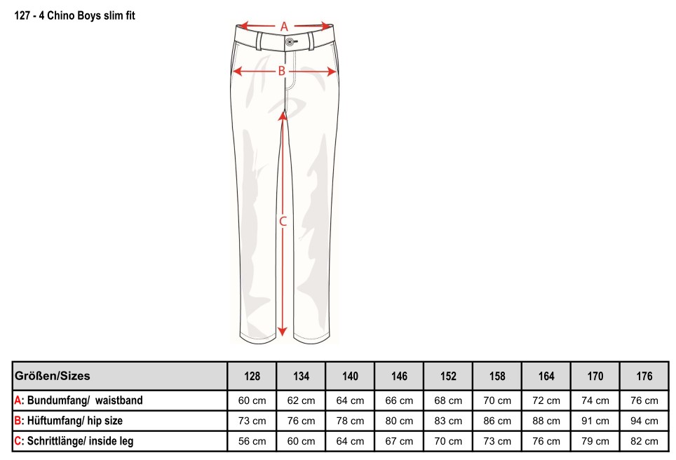 127-4STR Chino, Jungen, slim fit