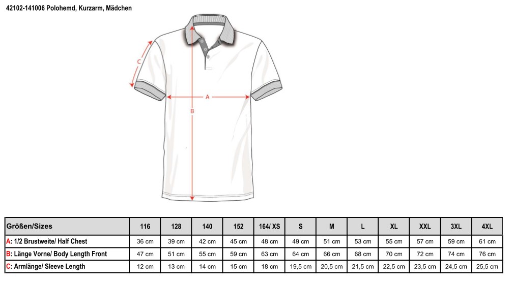Polohemd, kurzarm, Mädchen