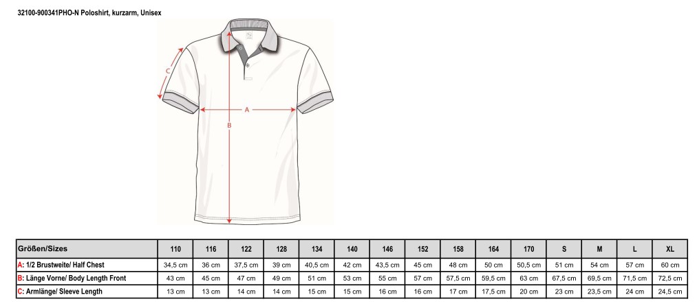 32100-900341STR-MD Poloshirt, kurzarm, Unisex