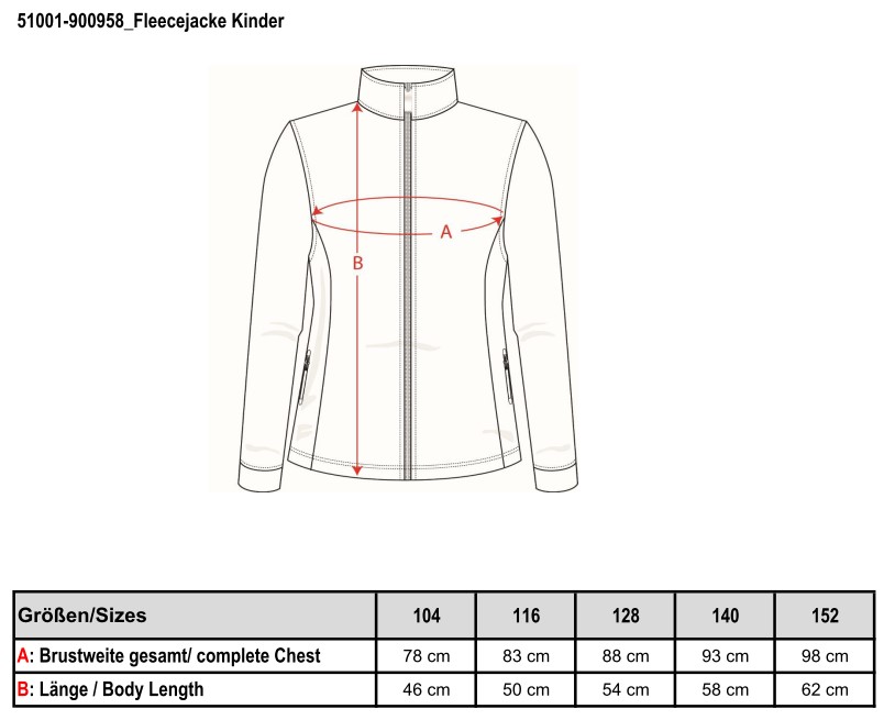 51001-900958STR-K Fleecejacke, Unisex
