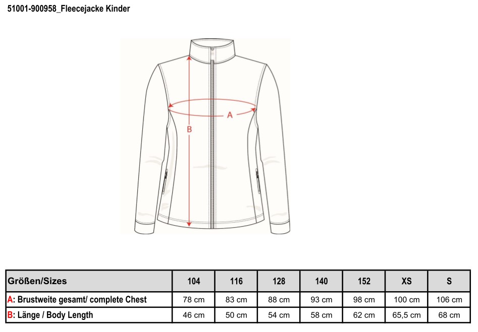 51001-900958STR Fleecejacke, Unisex